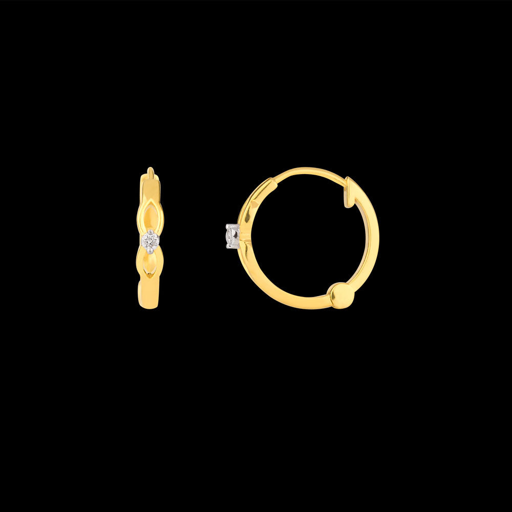 18K Yellow Gold Diamond Nosepin - 0.009ct VS-GH