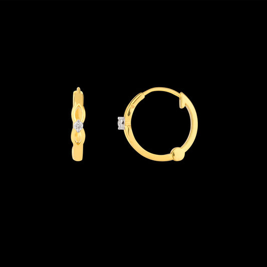 18K Yellow Gold Diamond Nosepin - 0.009ct VS-GH