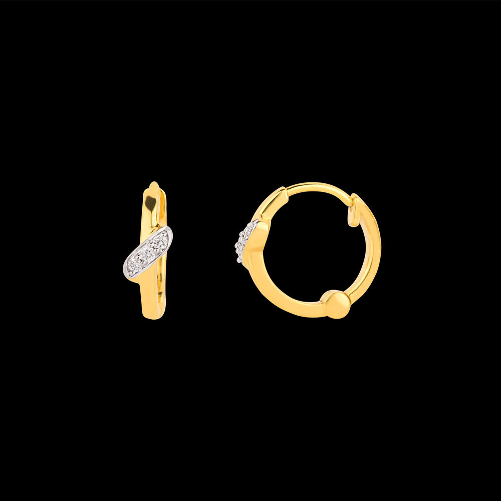 18K Yellow Gold Diamond Nosepin - 0.02ct VS-GH