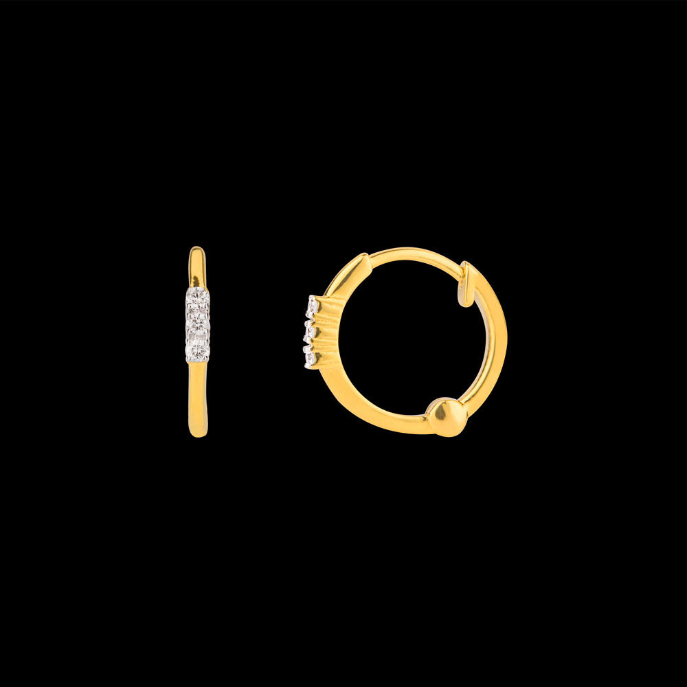 18K Yellow Gold Diamond Nosepin - 0.024ct VS-GH