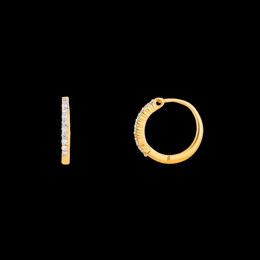 18K Yellow Gold Diamond Nosepin - 0.047ct VVS-GH