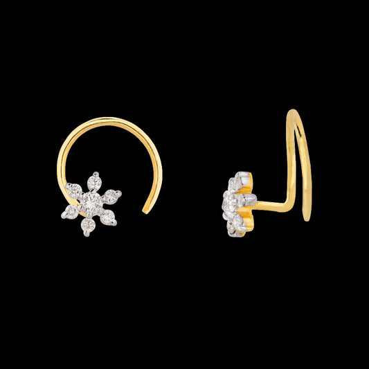 18K Yellow Gold Diamond Nosepin - 0.06ct SI-IJ