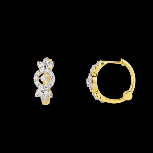 18K Yellow Gold Diamond Nosepin - 0.196ct VVS-VS-GH