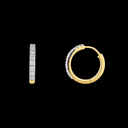 18K Yellow Gold Diamond Nosepin - 0.164ct VVS-VS-GH