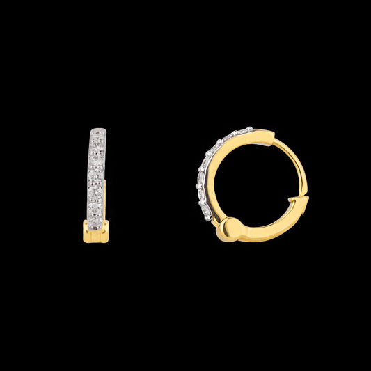 18K Yellow Gold Diamond Nosepin - 0.066ct VVS-VS-GH
