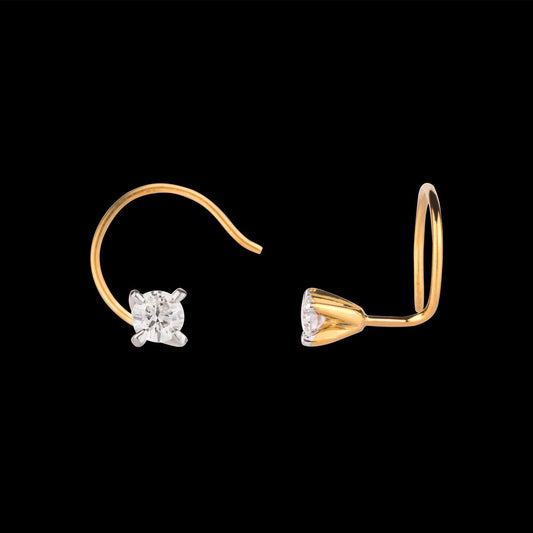 18K Yellow Gold Diamond Nosepin - 0.083ct VS-GH