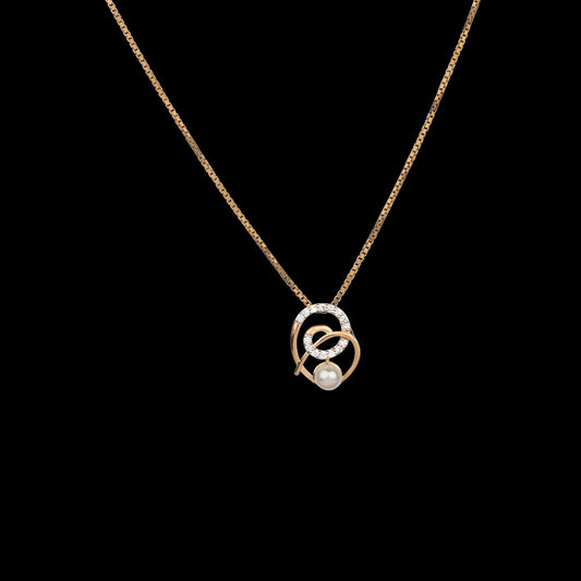 18K Yellow Gold Diamond Pendant - 0.1ct VS-GH with Colour Stones