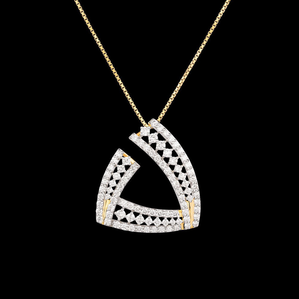 14K Yellow Gold Diamond Pendant - 1.886ct VS-HI