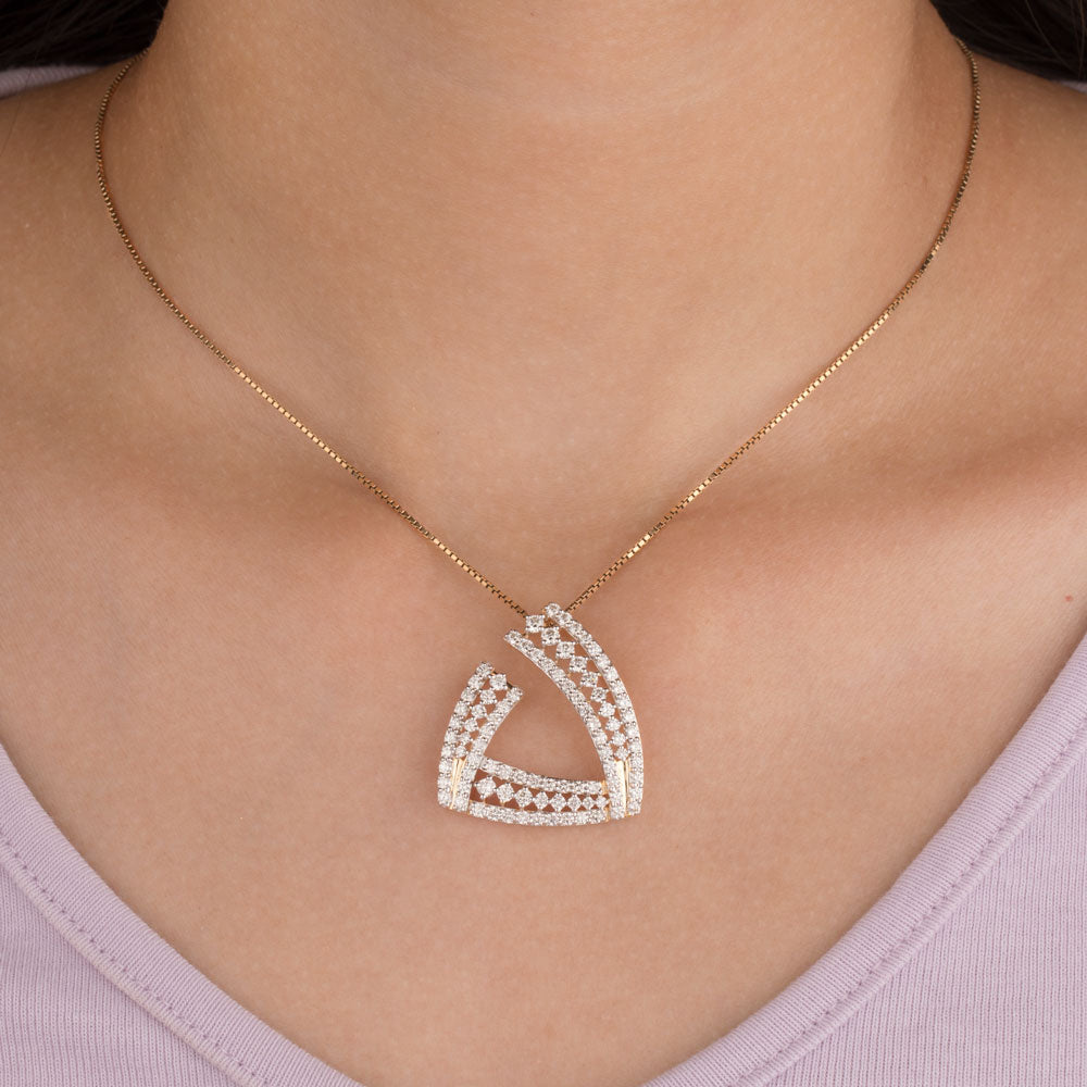 14K Yellow Gold Diamond Pendant - 1.886ct VS-HI