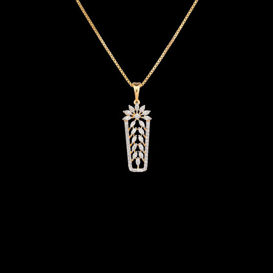 18K Yellow Gold Diamond Pendant - 0.671ct VVS-VS-GH