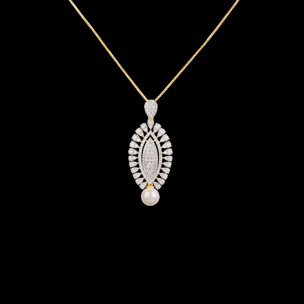 14K Yellow Gold Diamond Pendant - 2.205ct VVS-VS-GH with Colour Stones