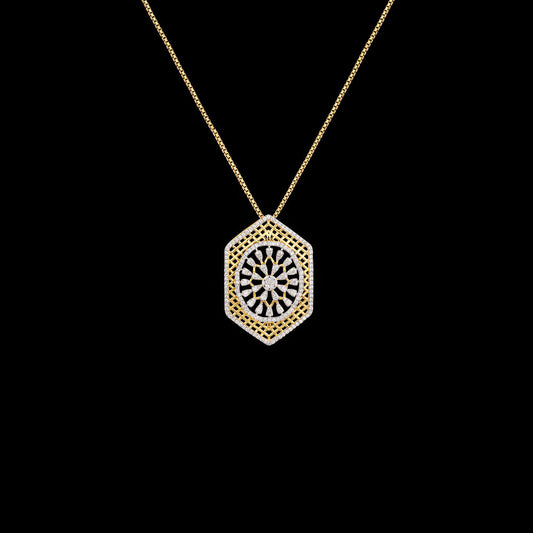 18K Yellow Gold Diamond Pendant - 0.805ct VS-SI-GH