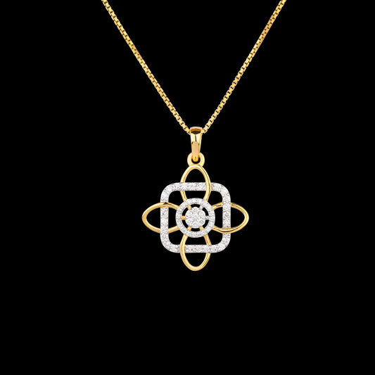 18K Yellow Gold Diamond Pendant - 0.359ct VVS-VS-HI