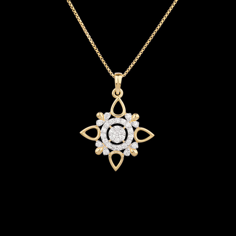 18K Rose Gold Diamond Pendant - 0.425ct VVS-VS-GH
