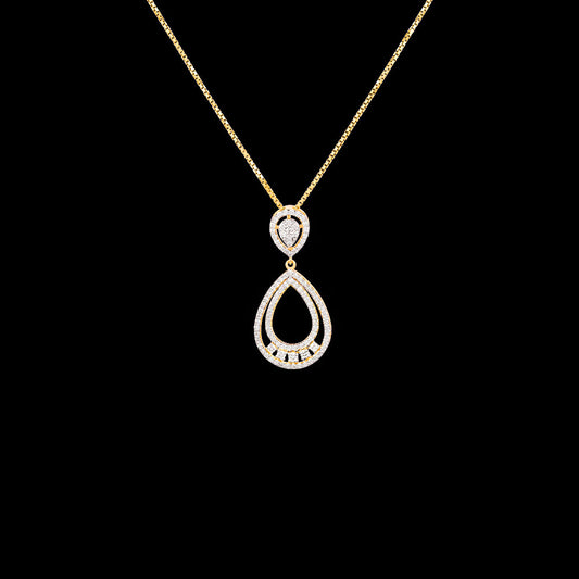 18K Rose Gold Diamond Pendant - 0.597ct VVS-VS-FG