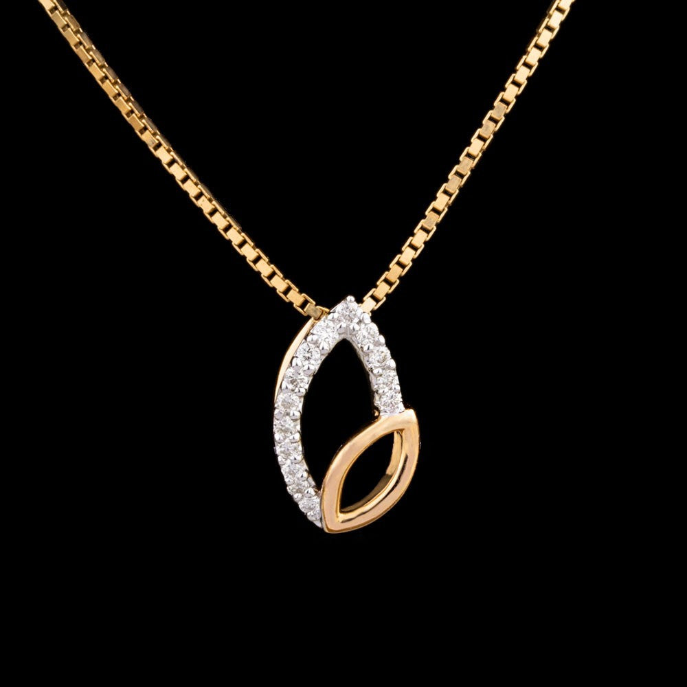 14K Rose Gold Diamond Pendant - 0.09ct SI-IJ