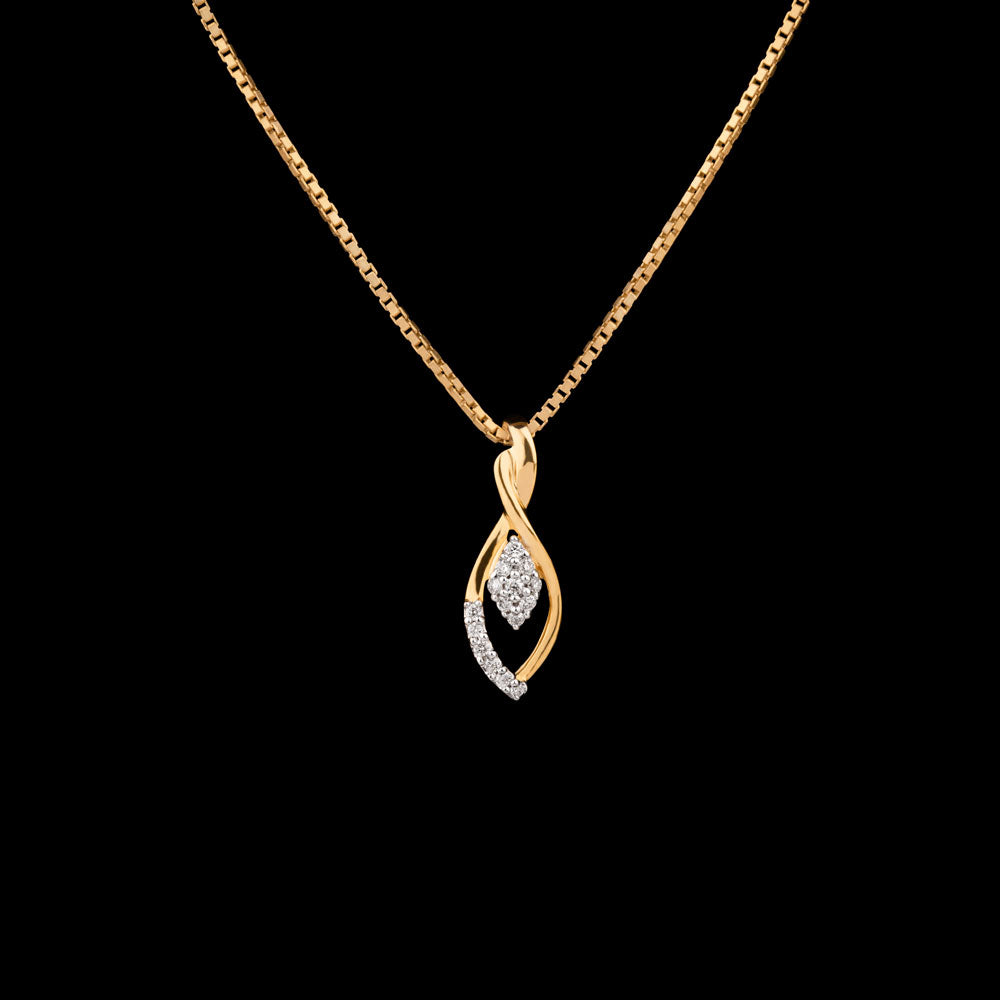 14K Yellow Gold Diamond Pendant - 0.07ct SI-GH