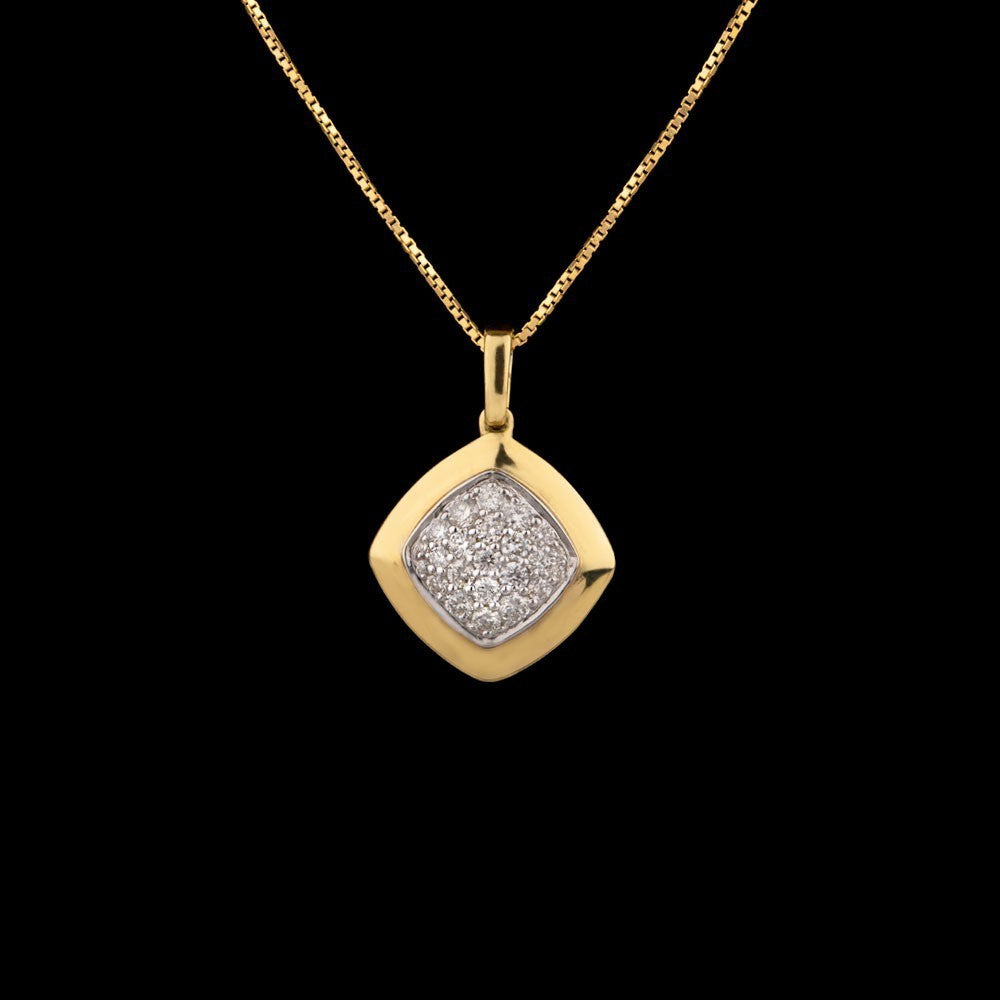 14K Yellow Gold Diamond Pendant - 0.15ct SI-IJ