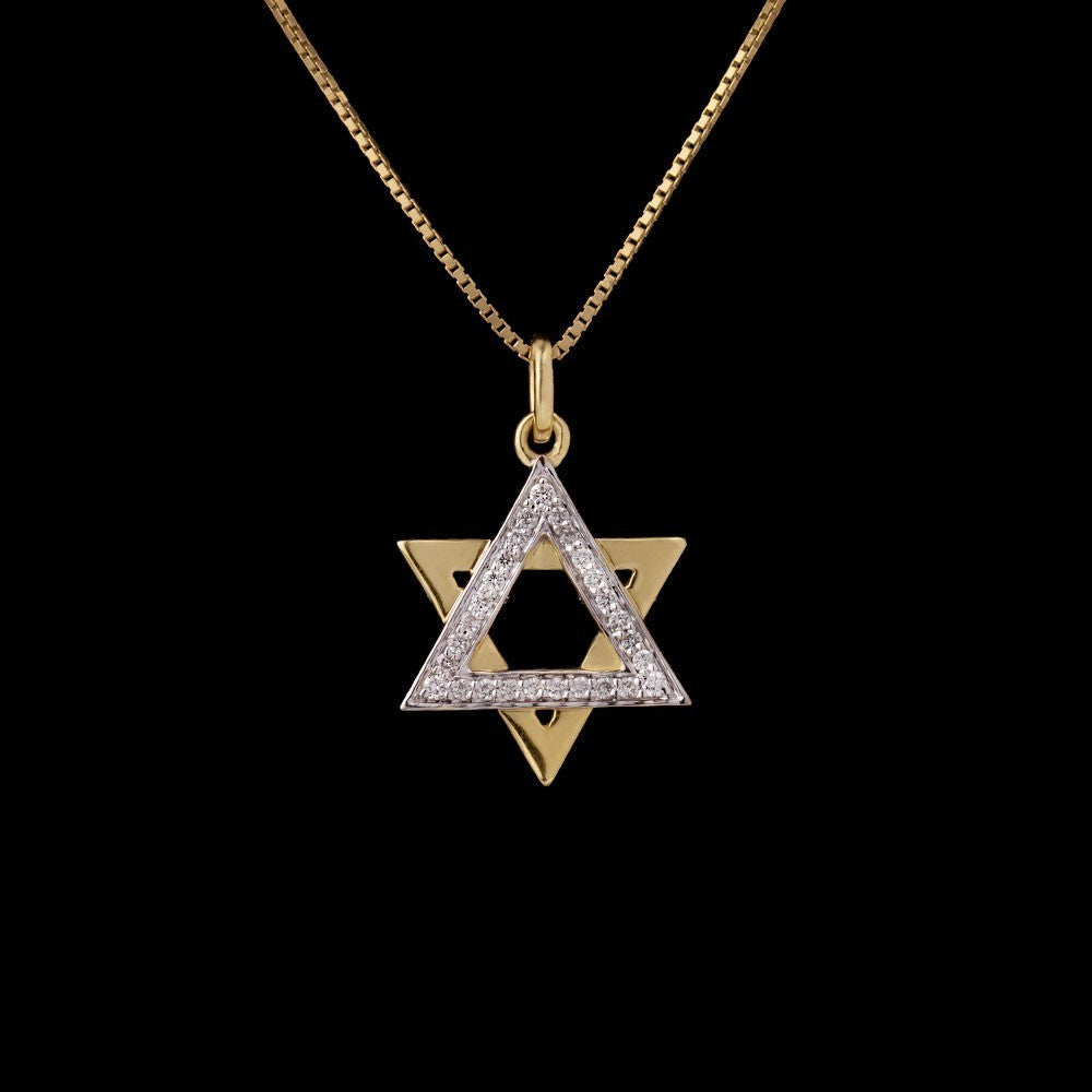 14K Yellow Gold Diamond Pendant - 0.22ct SI-GH