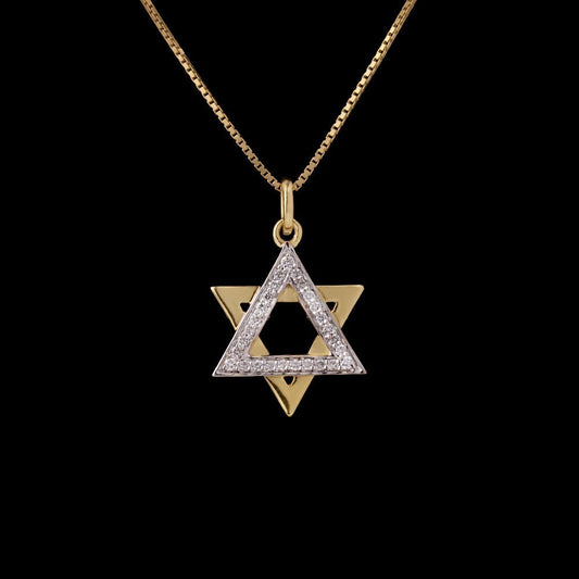 14K Yellow Gold Diamond Pendant - 0.22ct SI-GH