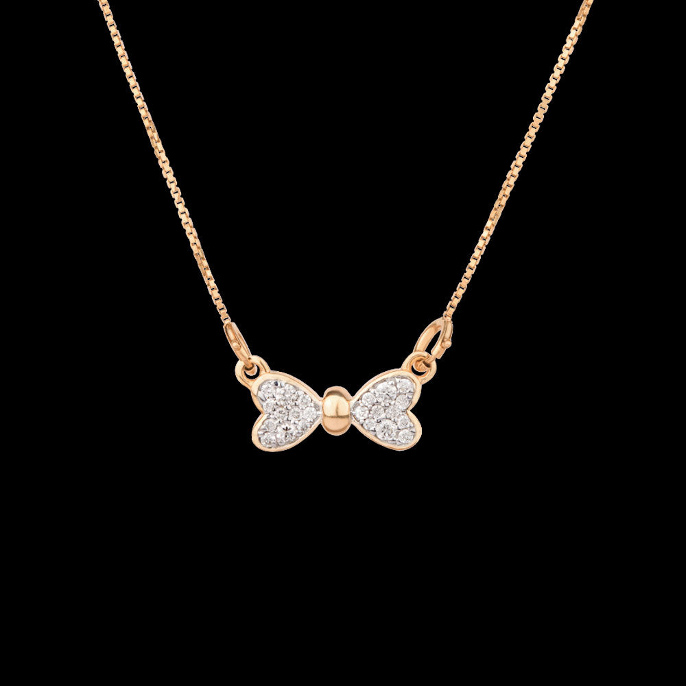 14K Yellow Gold Diamond Pendant - 0.2ct SI-GH