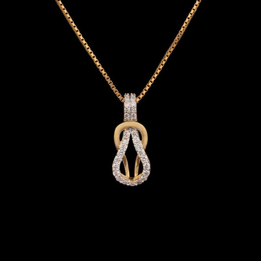 14K Yellow Gold Diamond Pendant - 0.27ct SI-IJ
