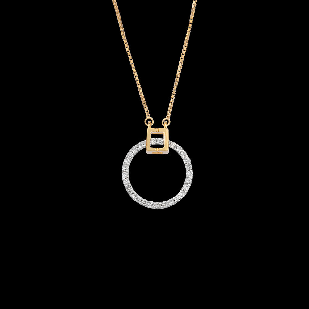 14K Yellow Gold Diamond Pendant - 0.28ct SI-IJ