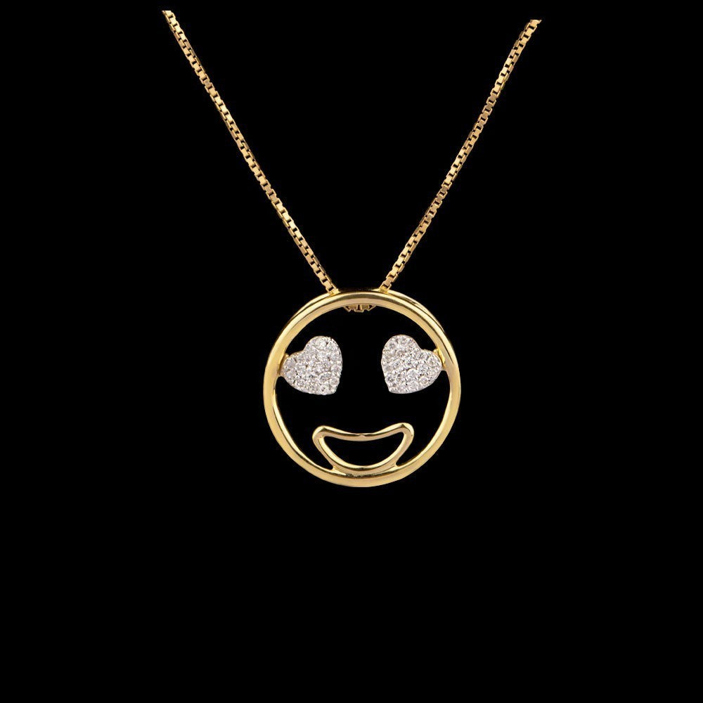 14K Yellow Gold Diamond Pendant - 0.15ct SI-GH