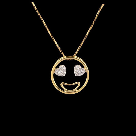 14K Yellow Gold Diamond Pendant - 0.15ct SI-GH