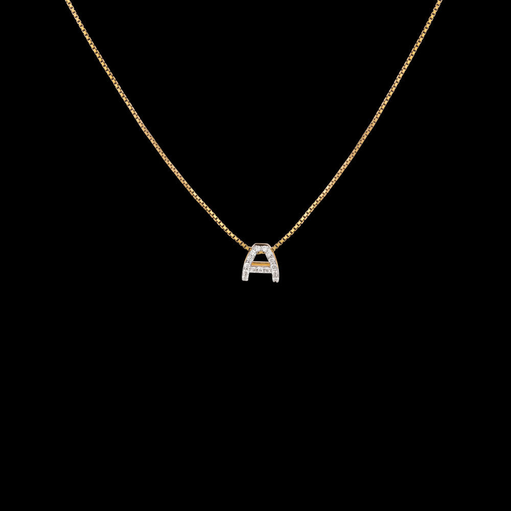 18K Yellow Gold Diamond Pendant - 0.139ct VVS-EF