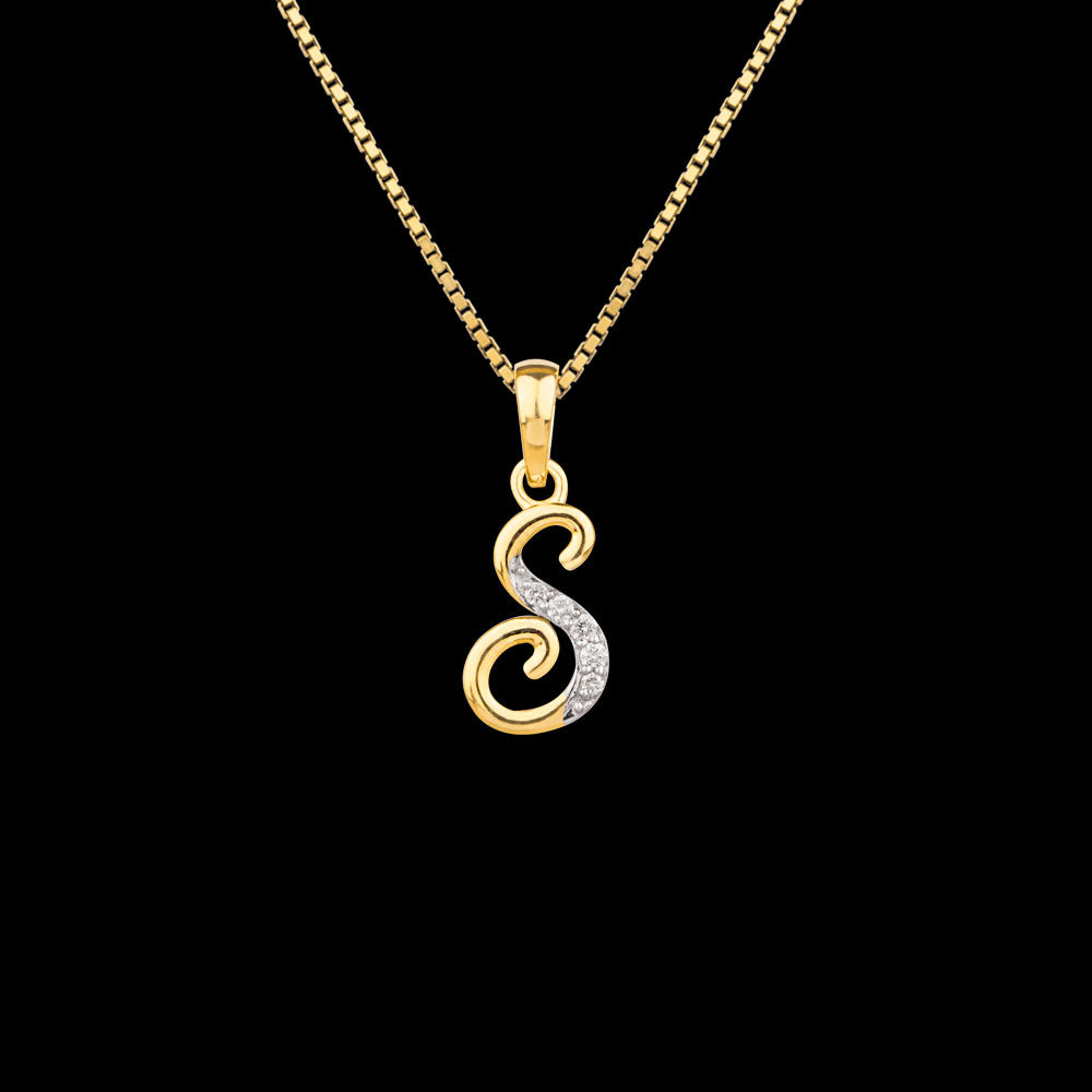 14K Yellow Gold Diamond Pendant - 0.051ct SI-GH