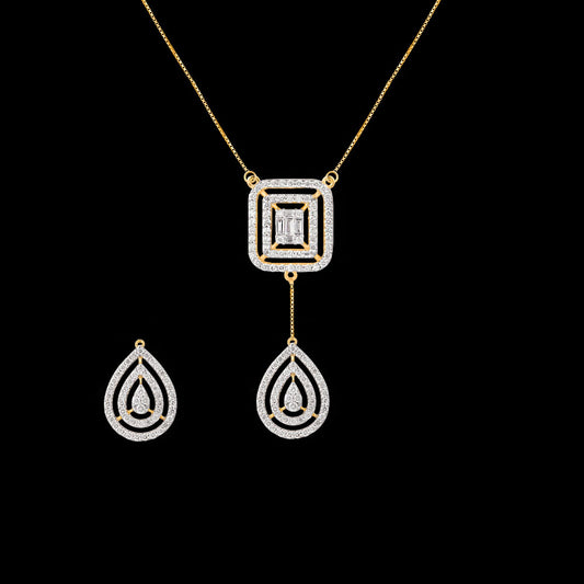 18K Yellow Gold Diamond Pendant - 0.52ct VVS-VS-GH