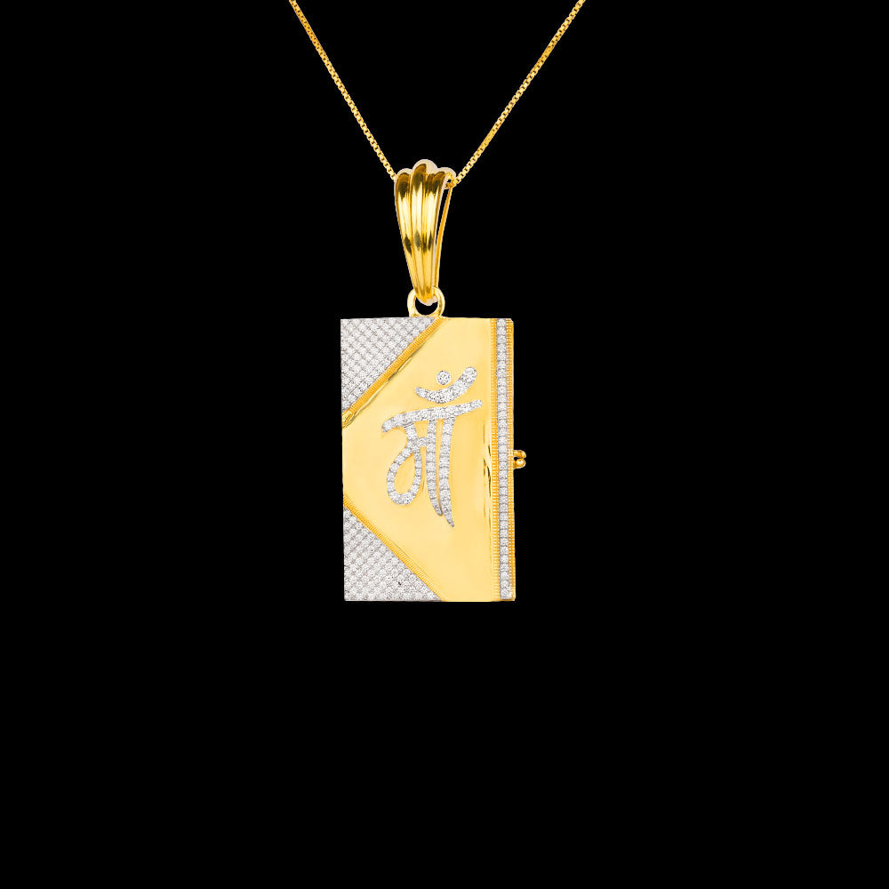 18K Yellow Gold Diamond Pendant - 2.11ct VVS-VS-GH