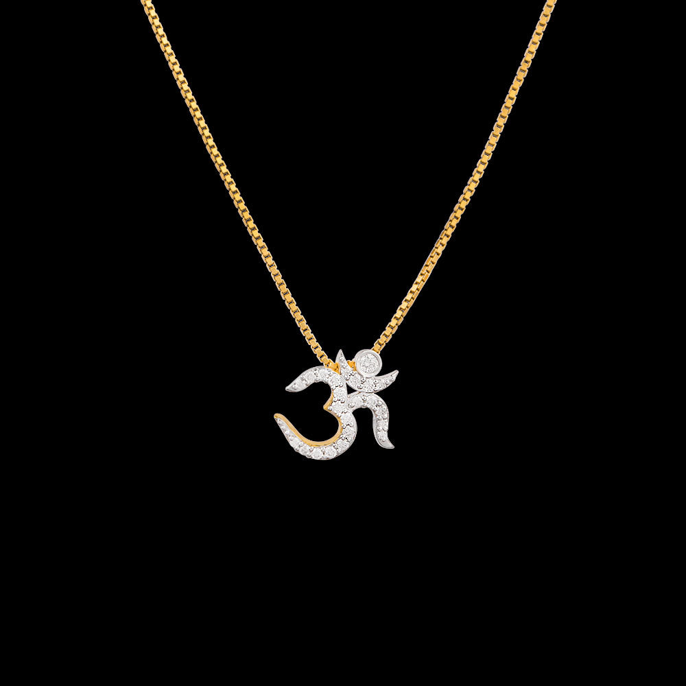 18K Yellow Gold Diamond Pendant - 0.2ct VS-GH