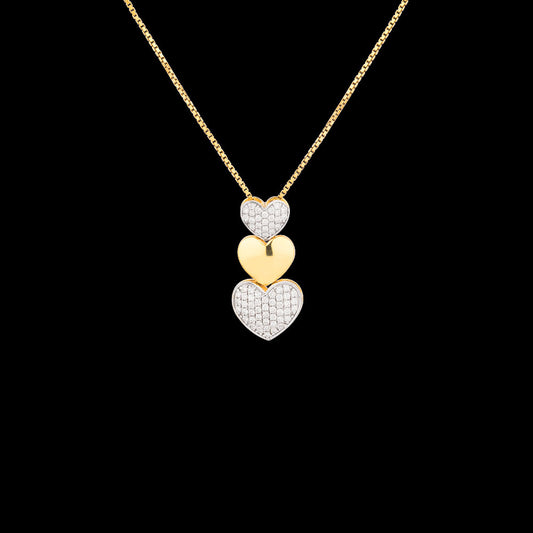 18K Yellow Gold Diamond Pendant - 0.401ct VVS-VS-GH