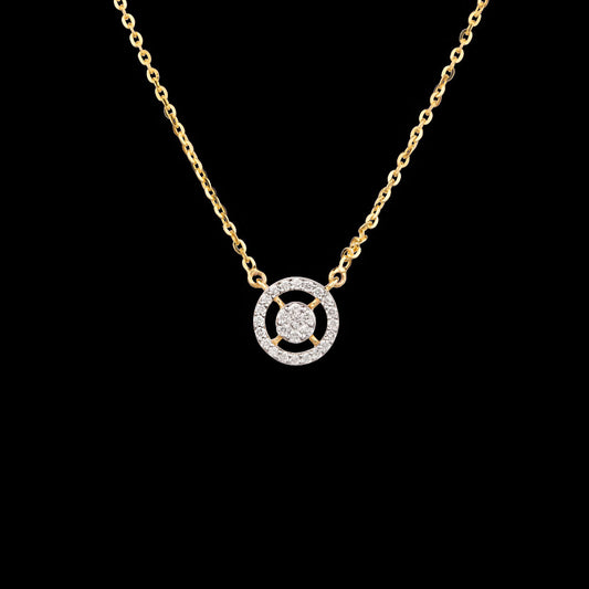 18K Yellow Gold Diamond Pendant - 0.205ct VS-GH