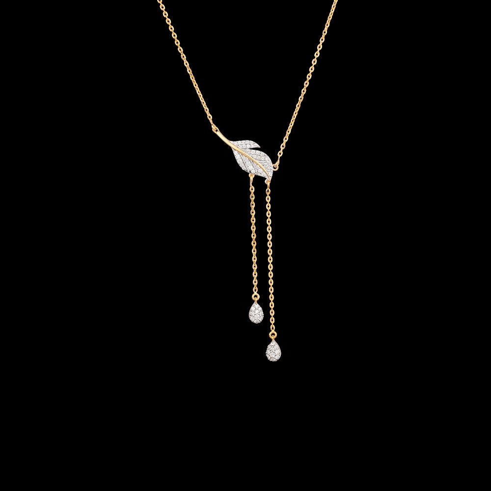 14K Yellow Gold Diamond Pendant - 0.38ct SI-IJ