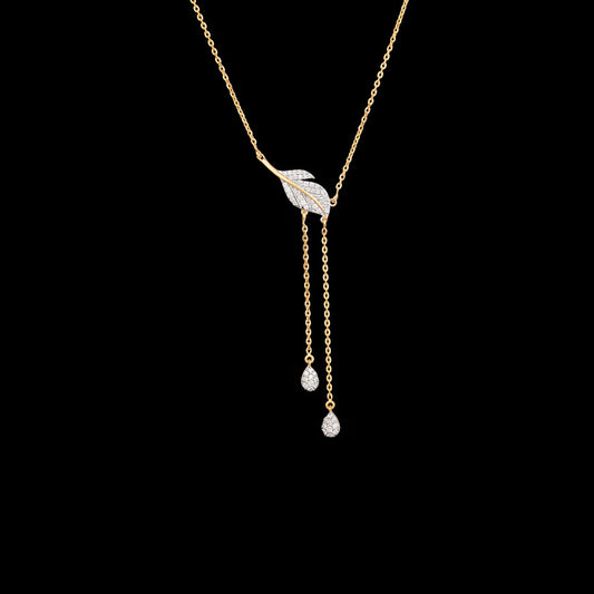 14K Yellow Gold Diamond Pendant - 0.38ct SI-IJ