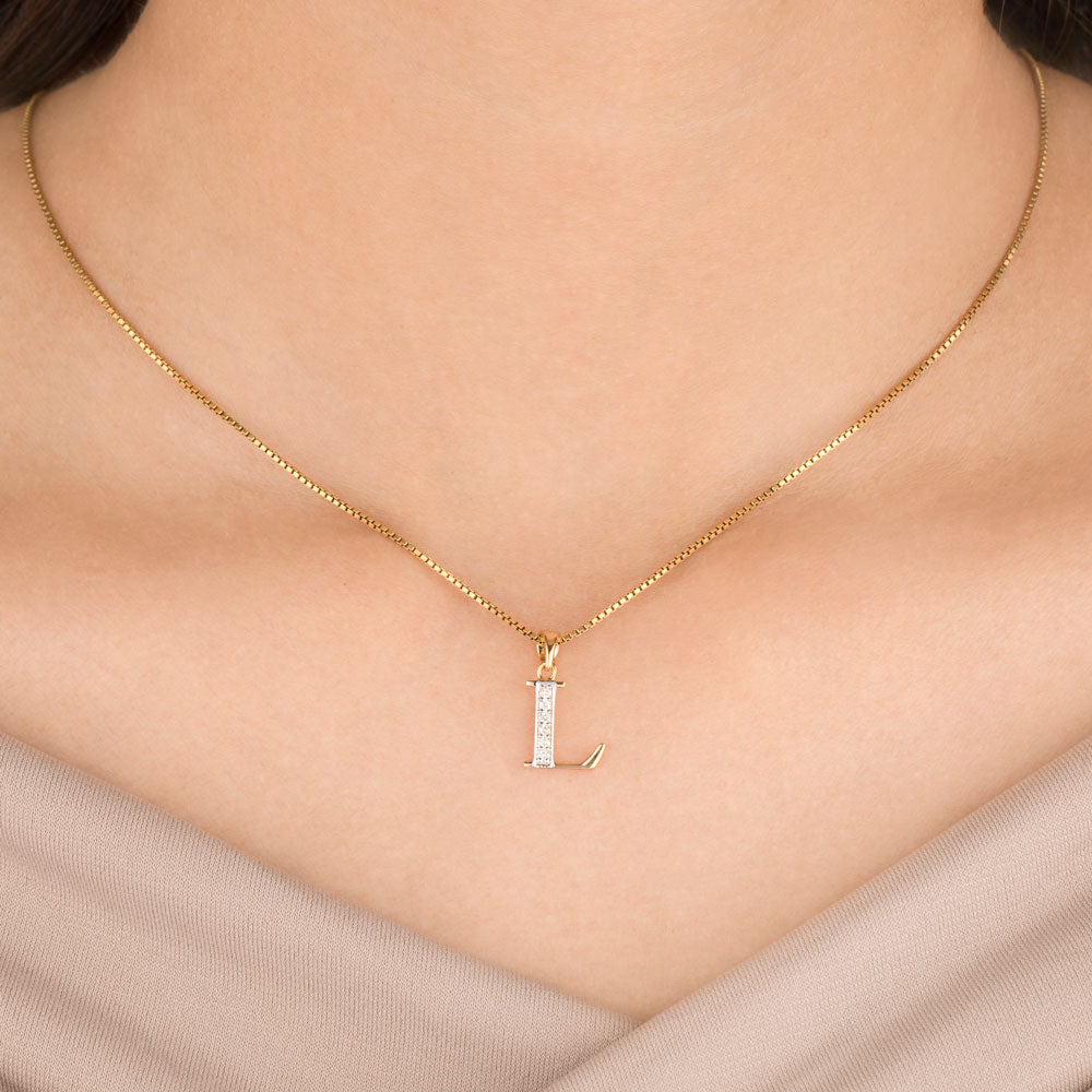 14K Yellow Gold Diamond Pendant - 0.057ct SI-IJ
