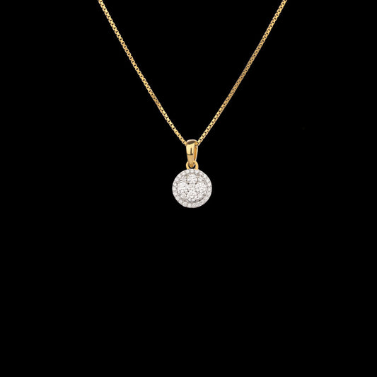 14K Yellow Gold Diamond Pendant - 0.48ct SI-GH