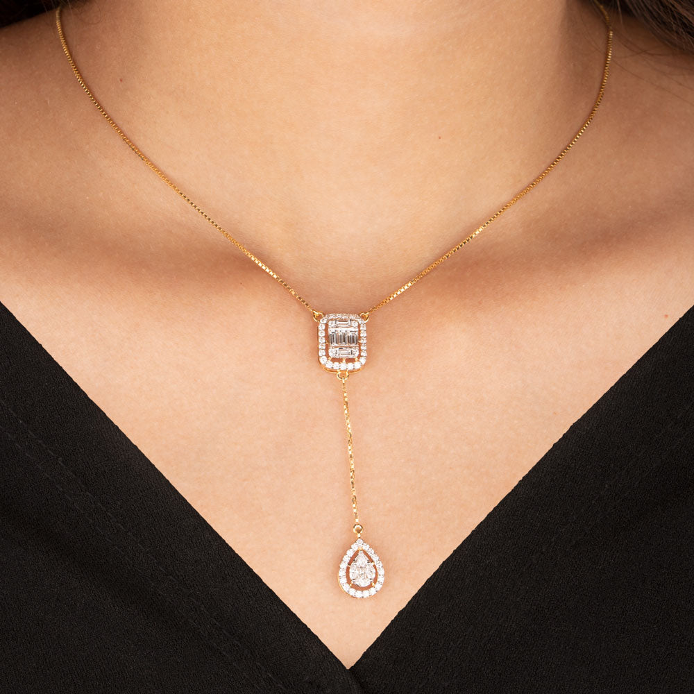 18K Yellow Gold Diamond Pendant - 1.17ct VS-SI-FG