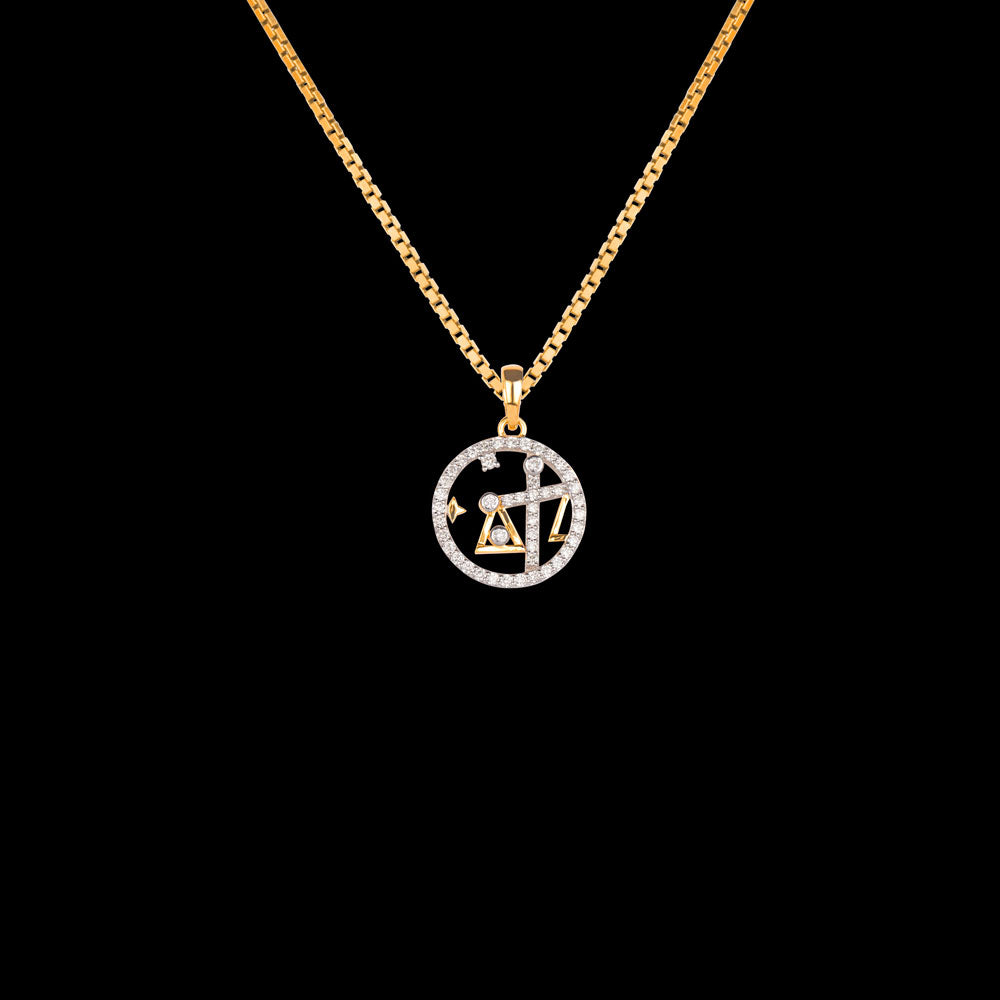 14K Yellow Gold Diamond Pendant - 0.43ct SI-IJ