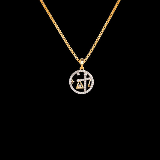 14K Yellow Gold Diamond Pendant - 0.43ct SI-IJ