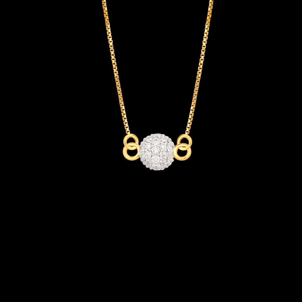 18K Yellow Gold Diamond Pendant - 0.83ct SI-HI