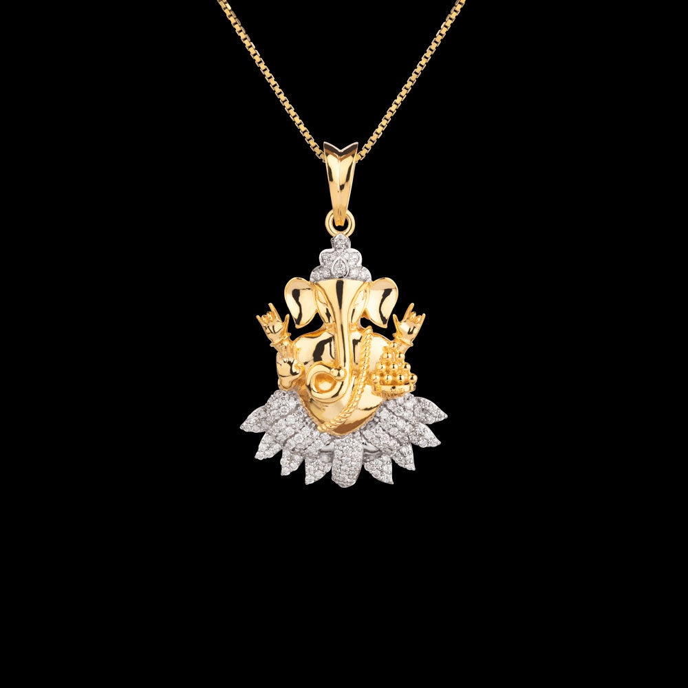 18K Yellow Gold Diamond Pendant - 0.652ct VVS-VS-GH