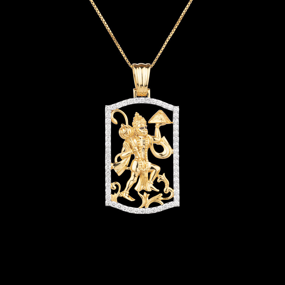 18K Yellow Gold Diamond Pendant - 1.348ct VVS-EF