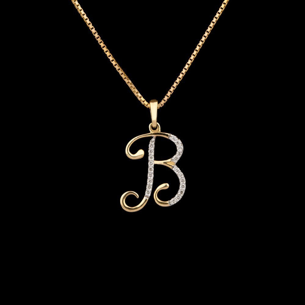 18K Yellow Gold Diamond Pendant - 0.11ct VS-IJ