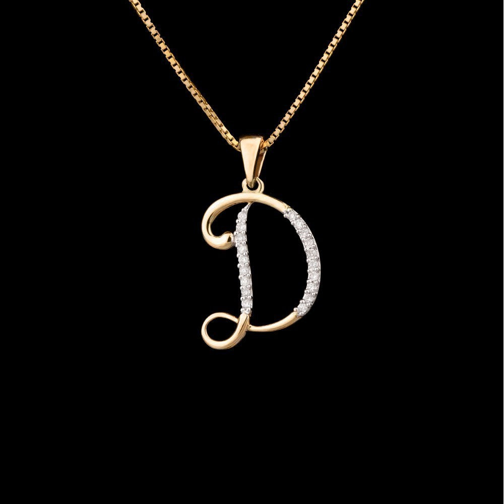 14K Yellow Gold Diamond Pendant - 0.09ct SI-GH