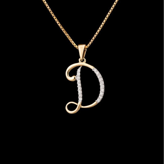 14K Yellow Gold Diamond Pendant - 0.09ct SI-GH