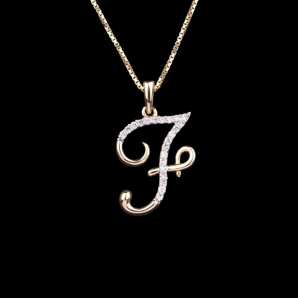 14K Yellow Gold Diamond Pendant - 0.11ct SI-IJ